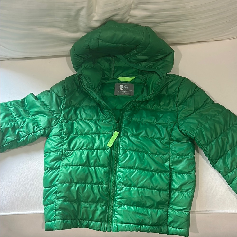 Green Kids Puffer Jacket